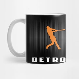 Detroit Retro Baseball Player I Love Detroit Men Women Mug